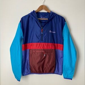 Cotopaxi Teca Half Zip Windbreaker Blue Purple and Red Jacket